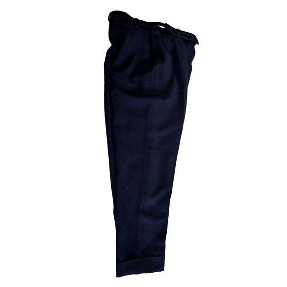 NWT Gianni American Dream Dress Pants Womens Size 12 Navy Cuffed Hem Wool Lined - Picture 6 of 11